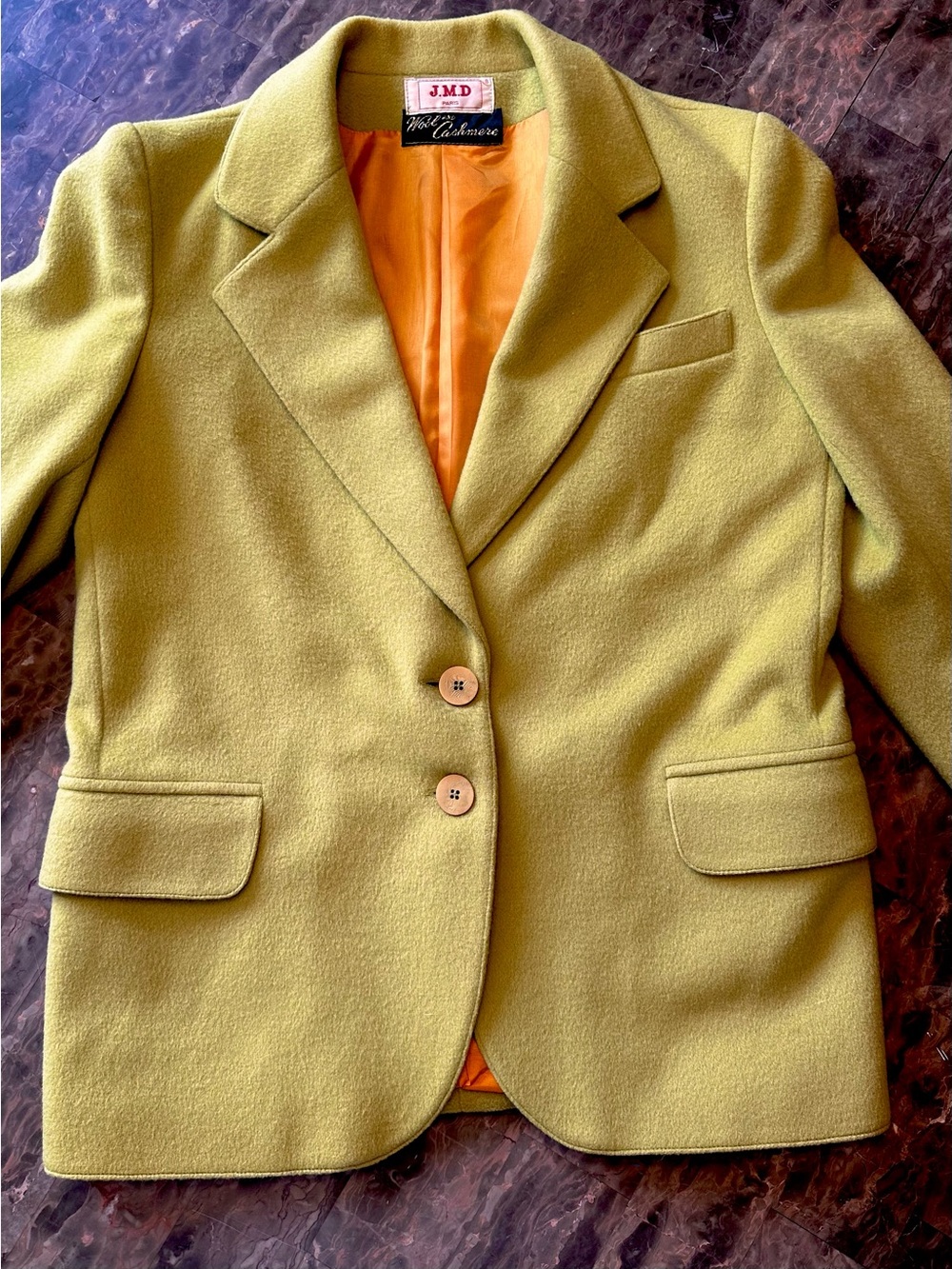 VTG J.M.D Paris Wool Cashmere Blazer Jacket